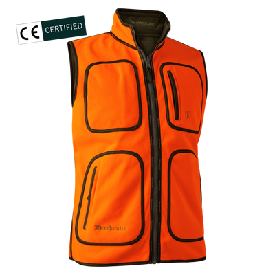 Deerhunter GAMEKEEPER vendbar fleecevest, Safety Orange