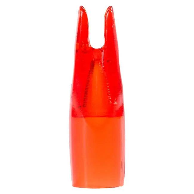 EK Archery nock til fiberglass pile i rød farve.
