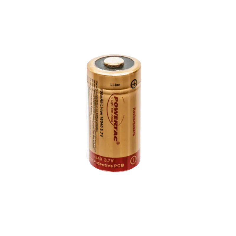 Powertac RCR123A Batteri, Genopladeligt PowerTac