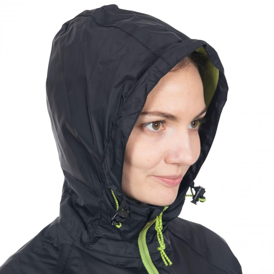 Trespass Qikpac Unisex Vandtæt Jakke, Sort