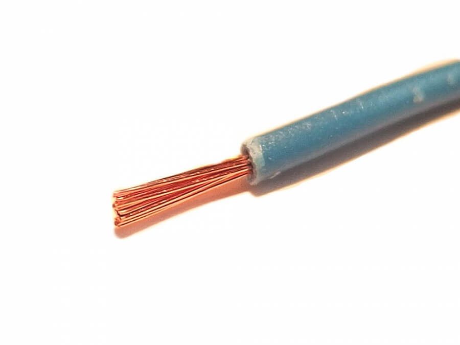 1meter Ledning 0,25mm Blå
