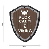Patch PVC, Fuck Calm, Brun/Grå