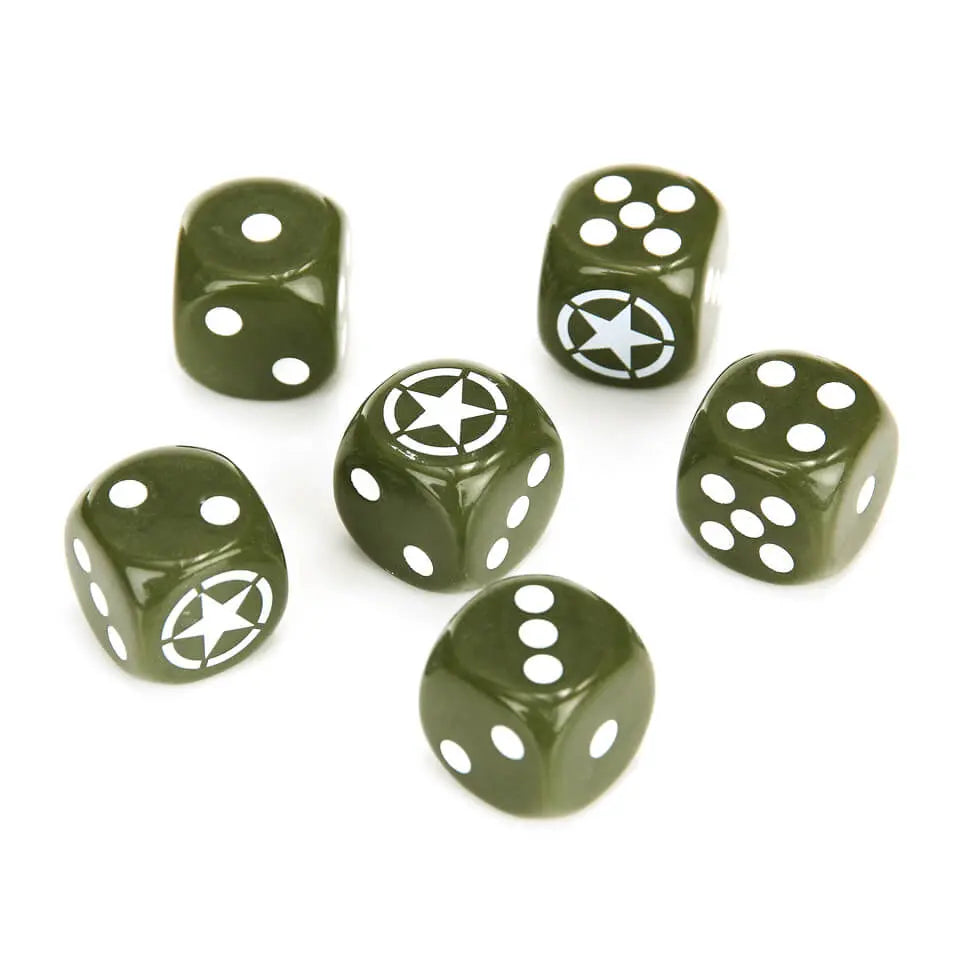Militær Terninger, 6 stk 101 Inc