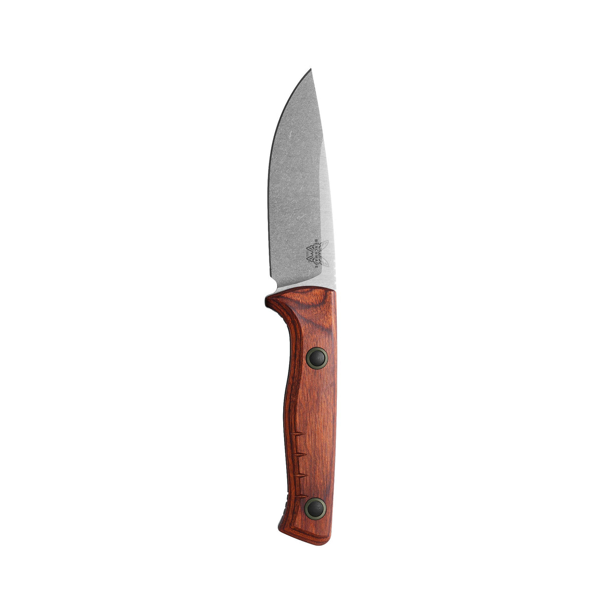 Benchmade 15650-COMBO SlipRidge Fixed Combo med MagnaCut-jagtkniv i stabiliseret træ, orange gut hook og OD Green skede