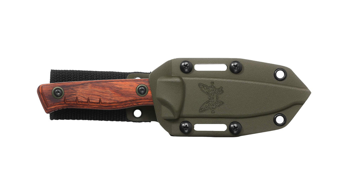 Benchmade 15650 SlipRidge Fixed jagtkniv med MagnaCut Drop point-blad og skæfte i stabiliseret træ