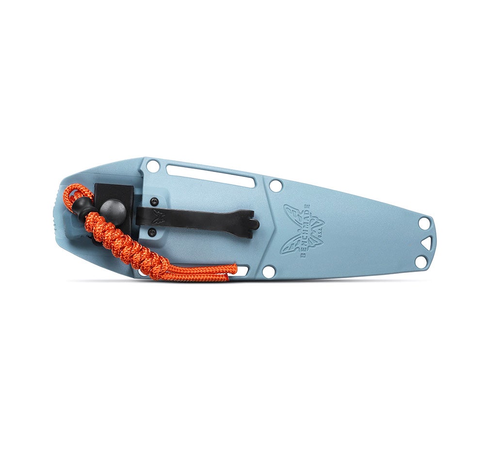 Benchmade 18050S Intersect fiskekniv med delvist savtakket MagnaCut drop point-blad og Depth Blue Santoprene-skæfte