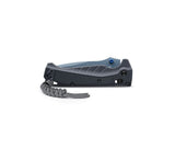 Benchmade 18060SBT-01 Adira foldekniv med delvist savtakket MagnaCut-blad i Cerakote Blue Titanium og Tempest Gray Grivory-skæfte