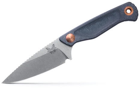 Benchmade 203 Dacian kniv med fast MagnaCut spear point-blad og skæfte i Blue Denim Micarta