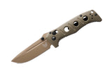 Benchmade 273FE-05 Mini Adamas foldekniv med Flat Earth Cerakote-blad og OD Green G10-skæfte