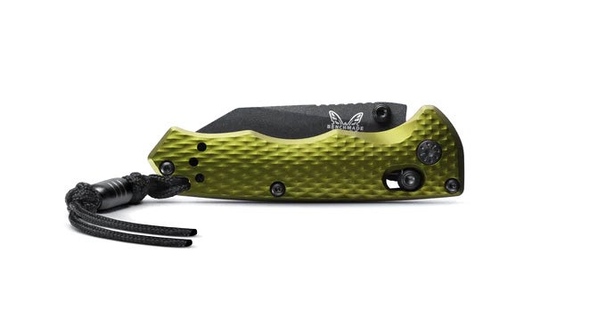 Benchmade 290BK-2 Full Immunity kompakt foldekniv med sort Wharncliffe-blad i CPM-M4 og skæfte i Woodland Green aluminium