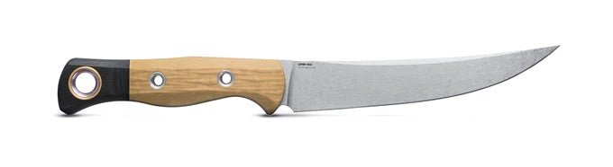 Benchmade 4050-02 Meatcrafter udbeningskniv med CPM-154 trailing point-blad i Stonewash Polish og skæfte i Maple Valley Richlite