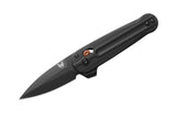 Benchmade 491BK-02 Lowden helsort foldekniv med CPM-S90V spear-point blad, sort G10-skæfte og Burnt Copper-detaljer