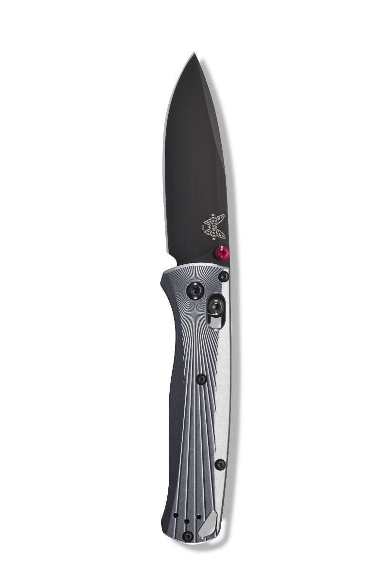 Benchmade 535BK-4 Bugout foldekniv med M390 drop-point blad og skæfte i gråt aluminium