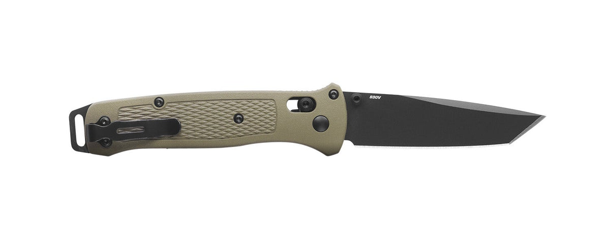 Benchmade 537BK-06 Bailout foldekniv med Cerakote-belagt CPM-S30V tanto-blad og skæfte i Ranger Green Grivory