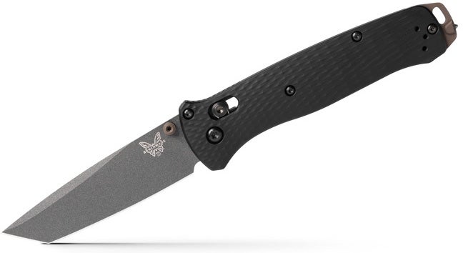 Benchmade 537GY-03 Bailout foldekniv med CPM-M4 tanto-blad i Tungsten Gray Cerakote og sort aluminiumsskæfte