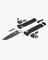 Benchmade 537GY-03 Bailout foldekniv med CPM-M4 tanto-blad i Tungsten Gray Cerakote og sort aluminiumsskæfte