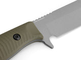 Benchmade 539GY Anonimus kniv med fast blad, grå Cerakote CPM-CruWear drop-point blad, OD Green G10-skæfte og Boltaron-skede