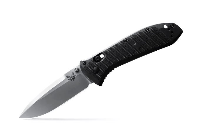 Benchmade 570-1 Presidio II foldekniv med satinfinish CPM-S30V drop-point blad og sort CF-Elite-skæfte