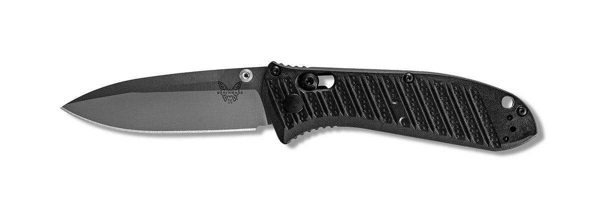 Benchmade 575-1 Presidio II kompakt foldekniv med satinfinish CPM-S30V drop-point blad og sort CF-Elite-skæfte
