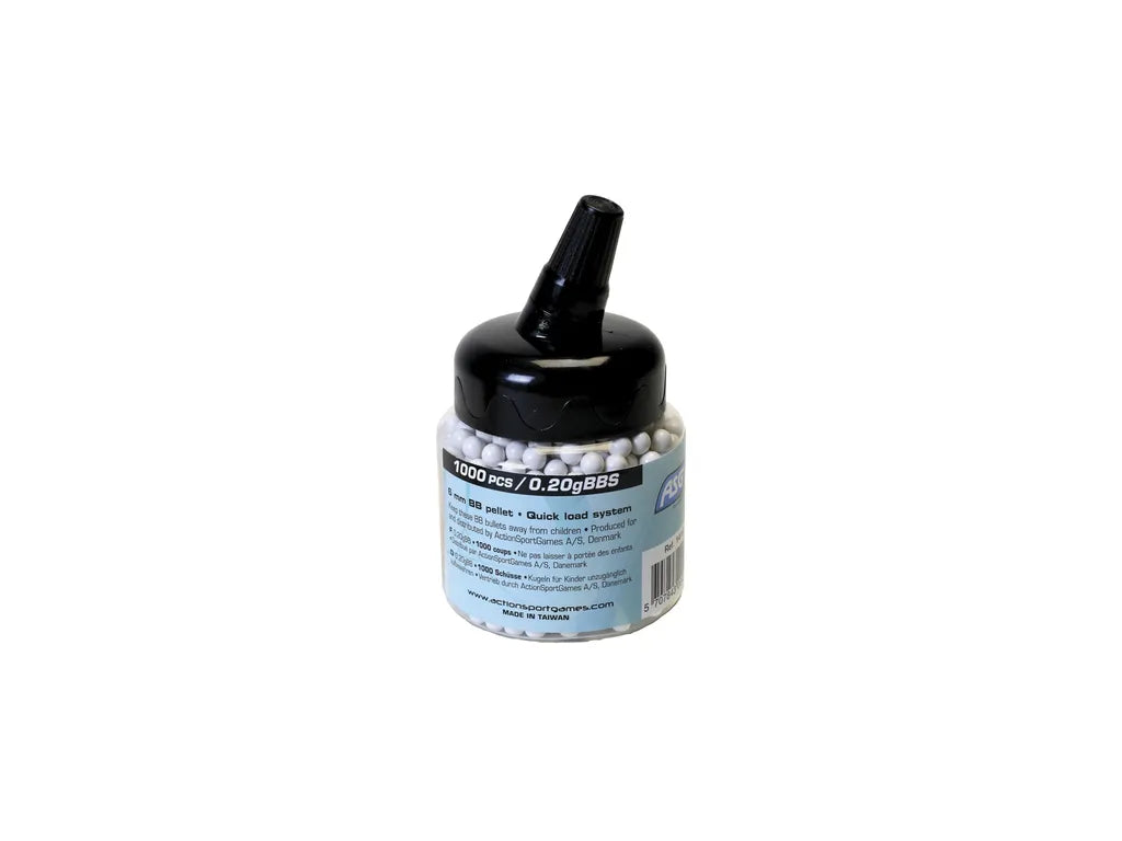 ASG 0,20g Kugler, 1000 stk, Hvid