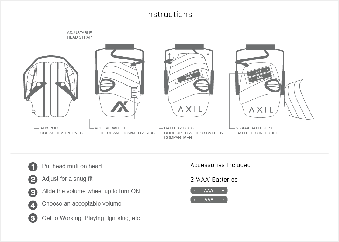 Axil Trackr Tactical Aktiv Høreværn