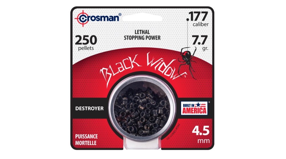Crosman Black Widow Hagl, 4,5 mm, 250 stk