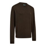 Deerhunter HARRINGTON strik med V-hals, Brown melange