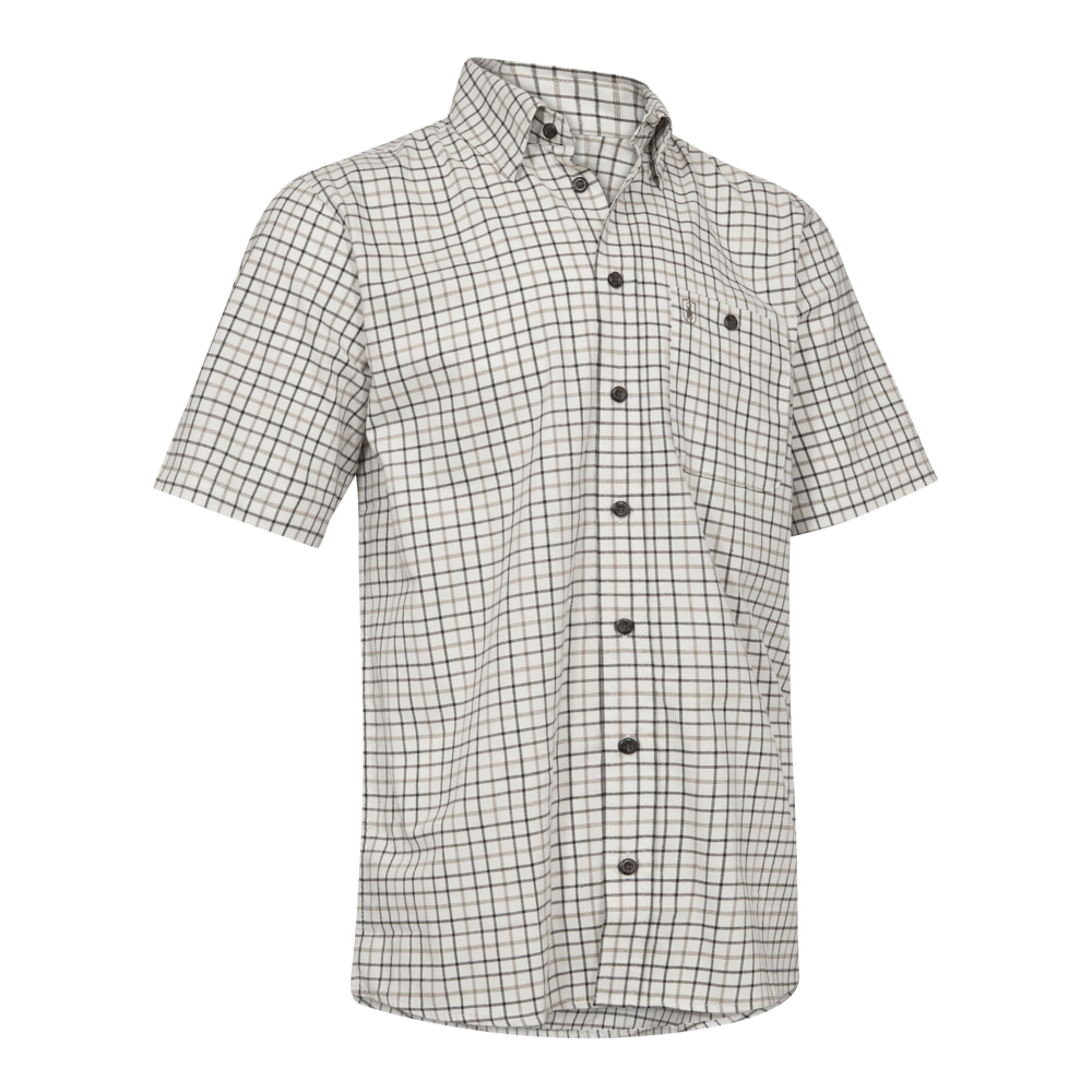 Deerhunter GAVIN skjorte S/S, Beige Check