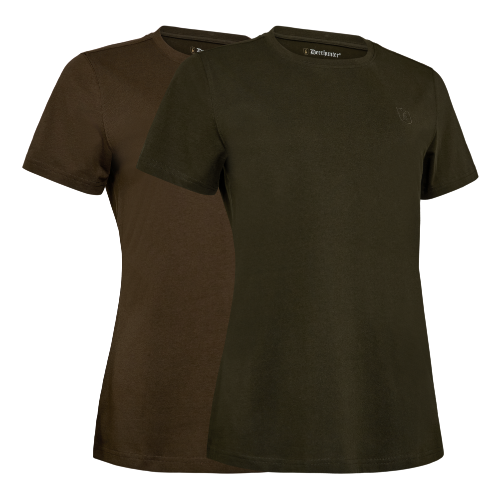 Deerhunter Lady 2-pak T-shirts, Fallen leaf / Timber