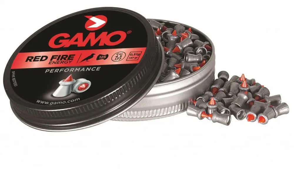 Gamo Red Fire hagl 4,5mm i kasse på hvid baggrund