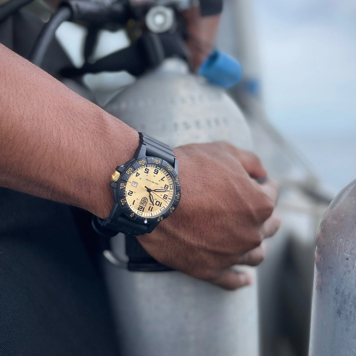 Luminox Leatherback Sea Turtle, Sort/Champagne