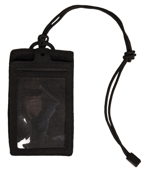 Mil-Tec ID Lomme med Lanyard, Sort