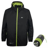 Trespass Qikpac Unisex Vandtæt Jakke, Sort