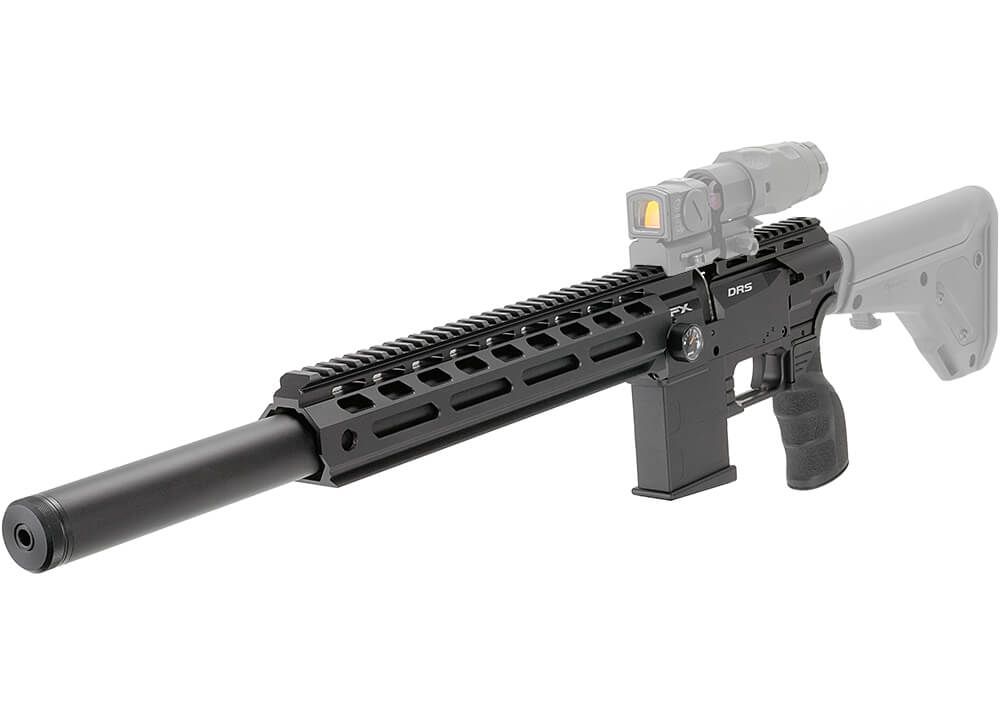 FX DRS Tactical 600 PCP-luftgevær i 4,5 mm med UG-1 greb og skinner i fuld længde