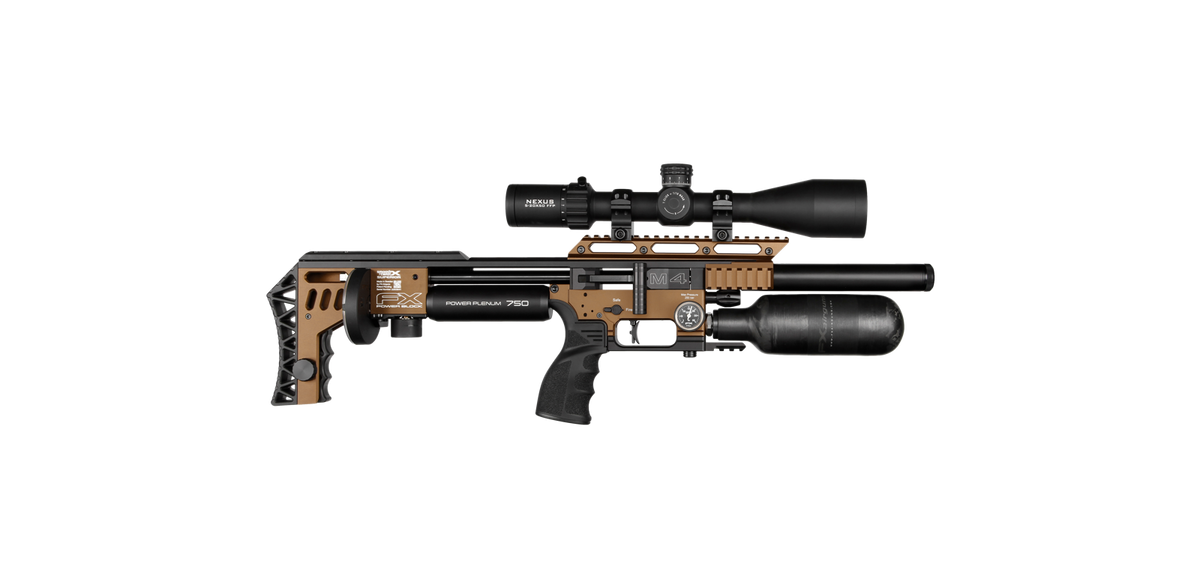 FX Impact M4 Compact Copper PCP-luftgevær i 4,5 mm, bullpup med kobberfarvede detaljer